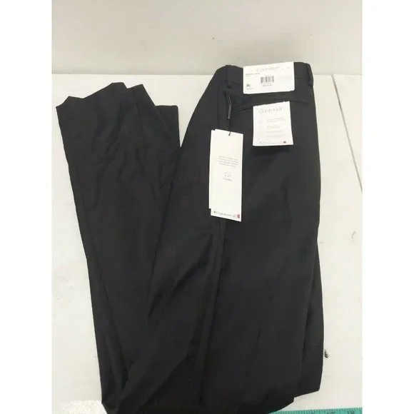 Calvin Klein Mens' Black Slim Fit Flat Front Dress Pants Trousers 32Wx32 L NwT Calvin Klein Mens' Black Slim Fit Flat Front Dress Pants Trousers 32Wx32 L NwT
